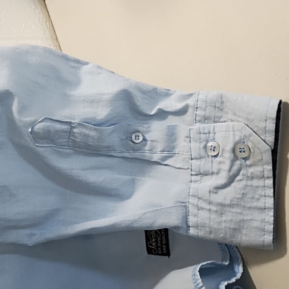 Sovereign Code Roll Sleeve Light Weight Safari Style Chambray Shirt Extra Large - Picture 13 of 14